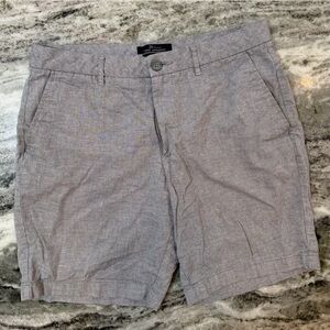 Marc Anthony Light Gray Flat Front Shorts 100% Cotton